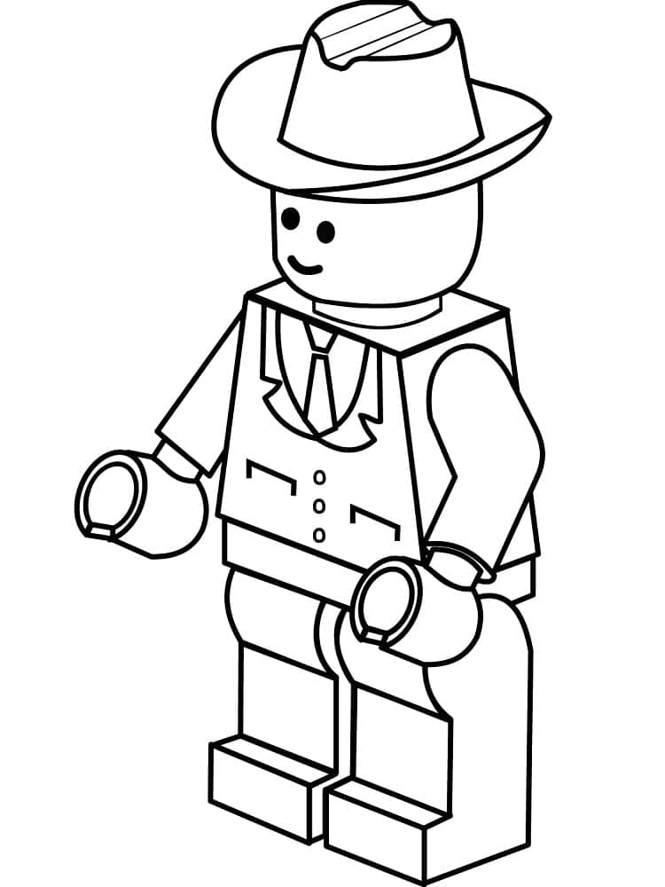 Målarbild Lego Cowboy