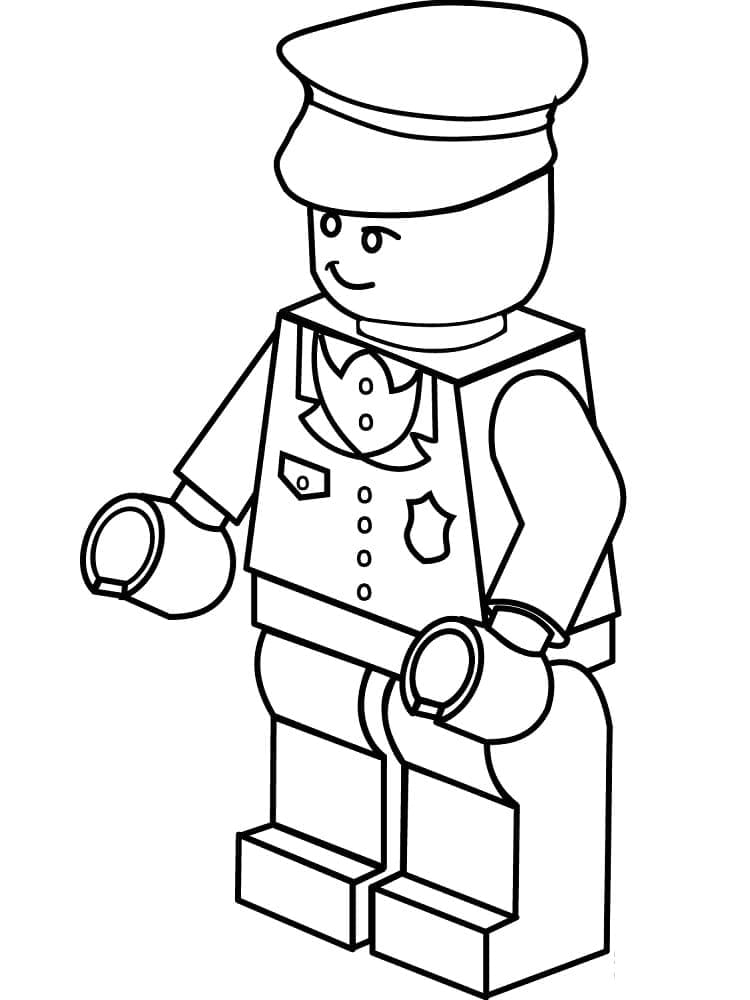 Målarbild Lego Polis