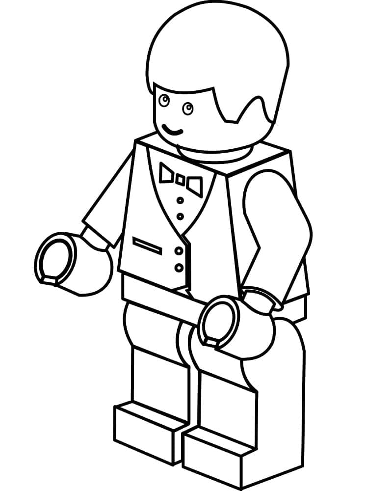 Målarbild Lego Servitör