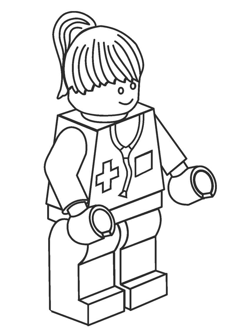 Målarbild Lego Sjuksköterska