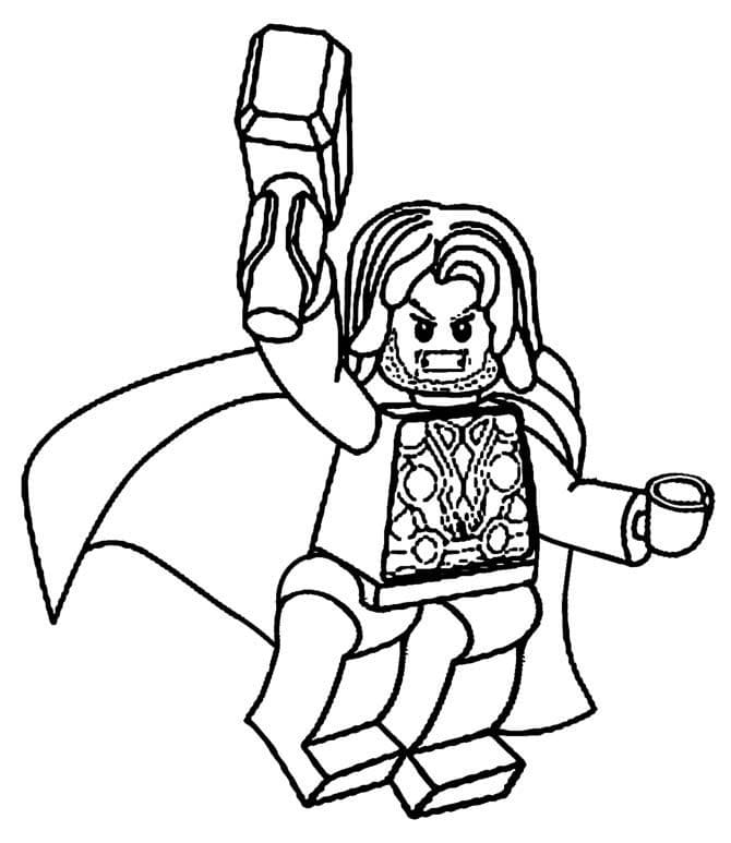 Målarbild Lego Thor
