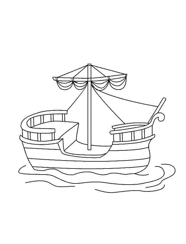 Målarbild Liten Båt