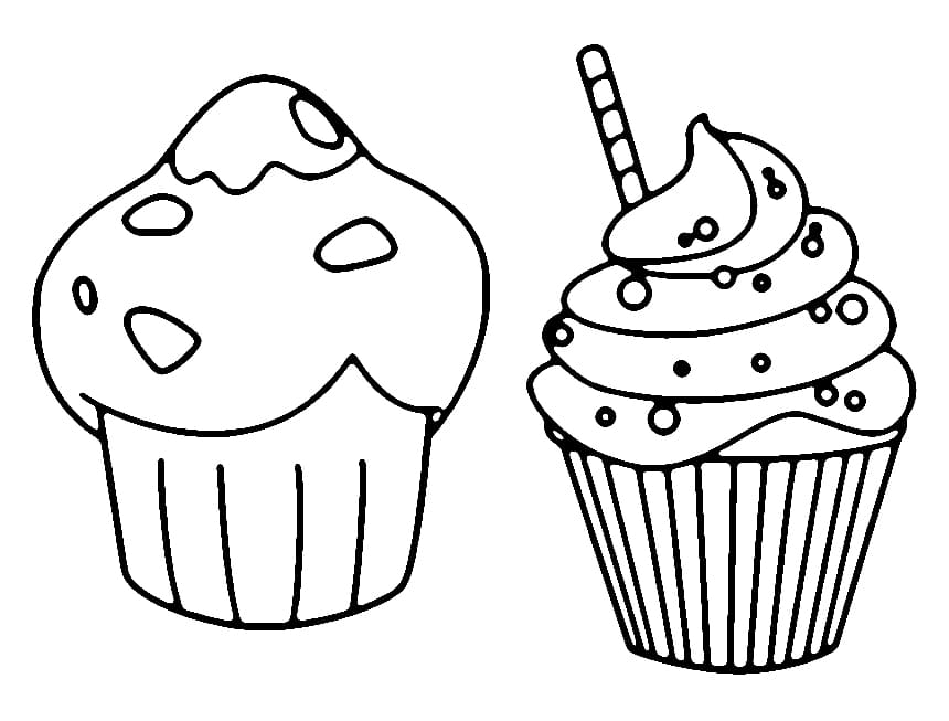 Målarbild Muffins och Cupcake