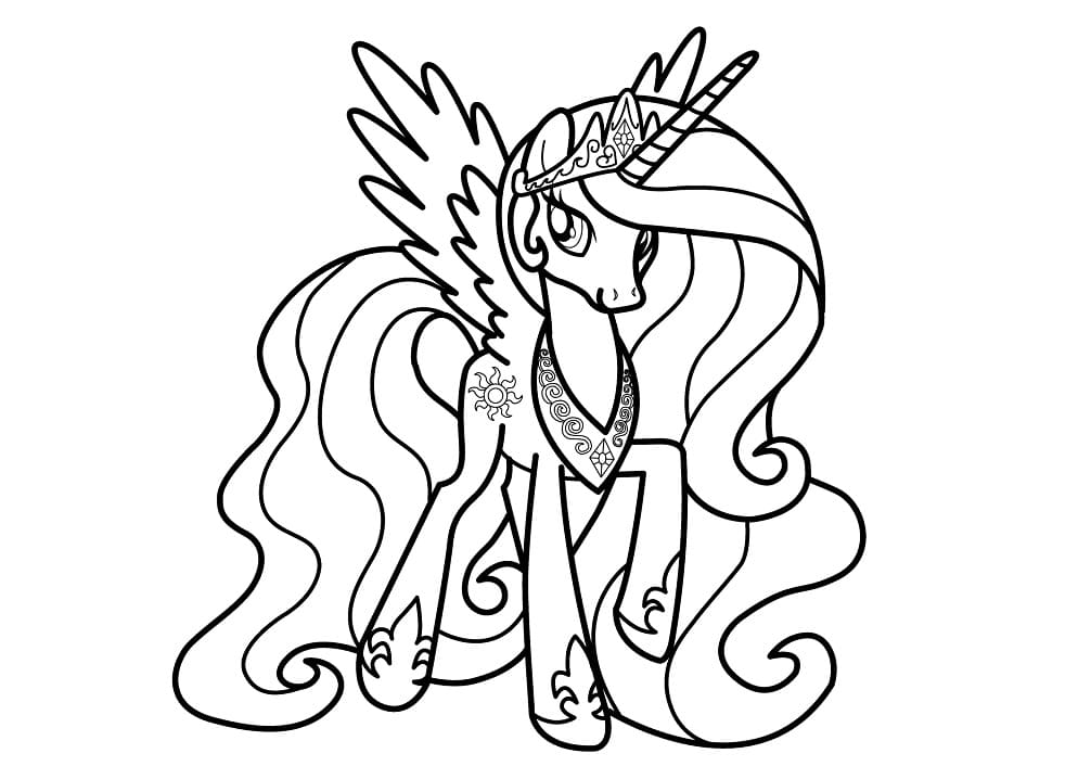 Målarbild My Little Pony Prinsessan Celestia