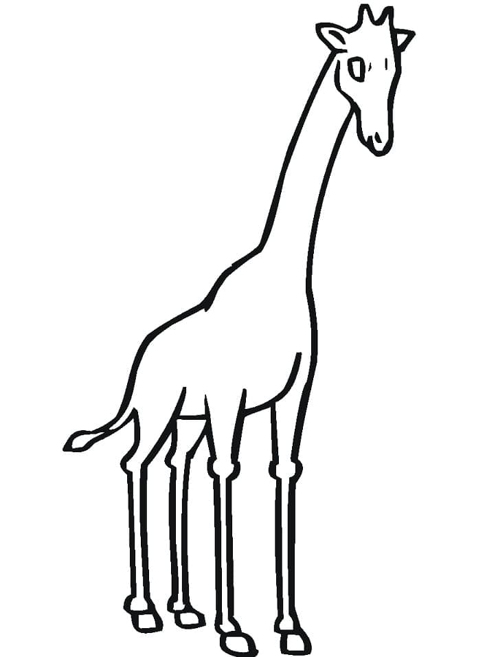 Målarbild Mycket Enkel Giraff
