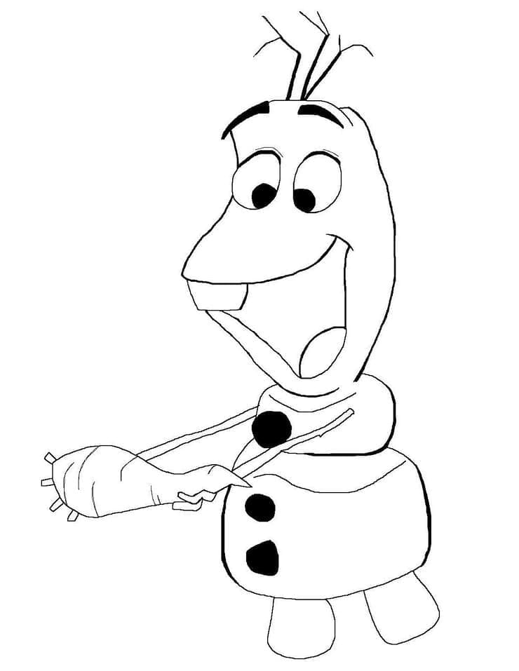 Målarbild Olaf i Disney Frost