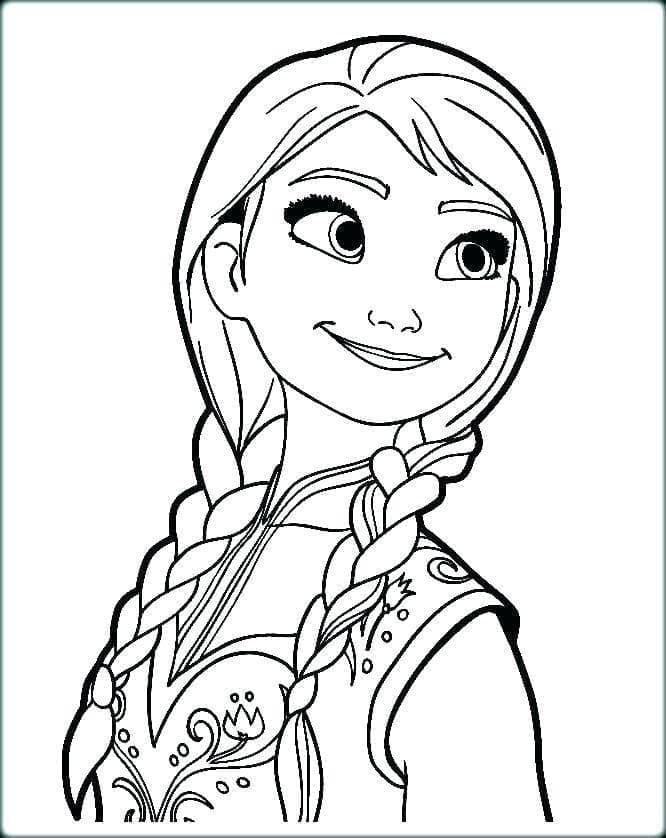 Målarbild Prinsessan Anna i Disney Frost