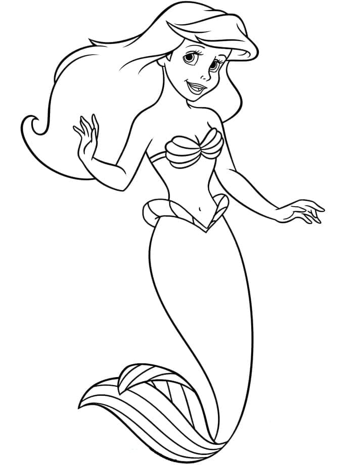 Målarbild Prinsessan Ariel för Tjejer
