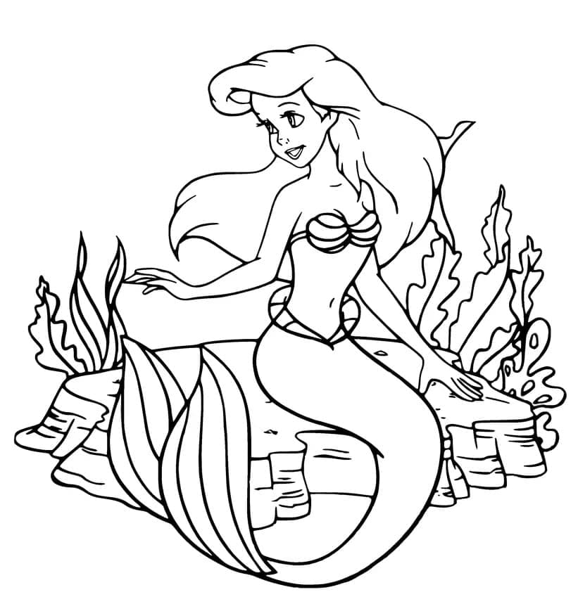 Målarbild Prinsessan Ariel från Disney
