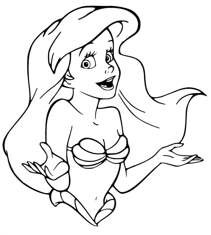 Målarbild Prinsessan Ariel i Den Lilla Sjöjungfrun