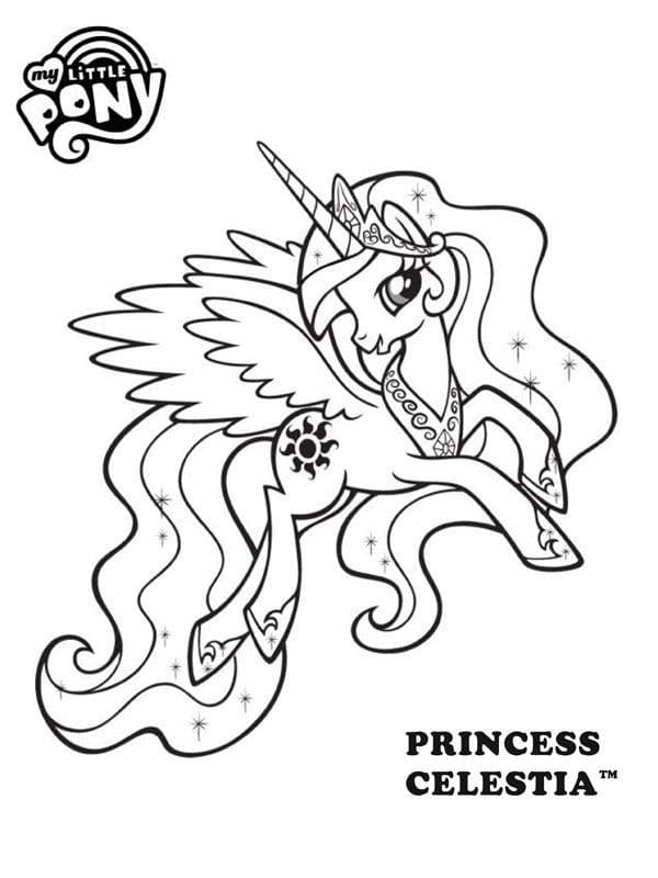 Målarbild Prinsessan Celestia Min Lilla Ponny
