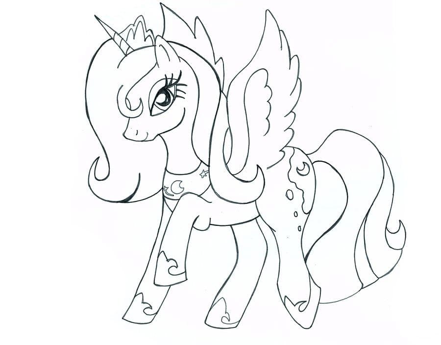 Målarbild Prinsessan Luna My Little Pony