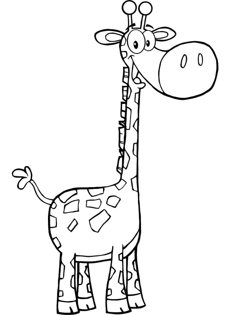 Målarbild Rolig Giraff