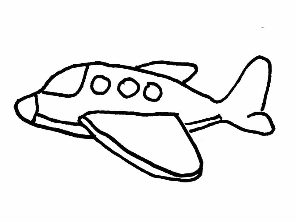 Målarbild Roligt Flygplan