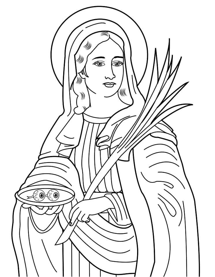 Målarbild Sankta Lucia 1