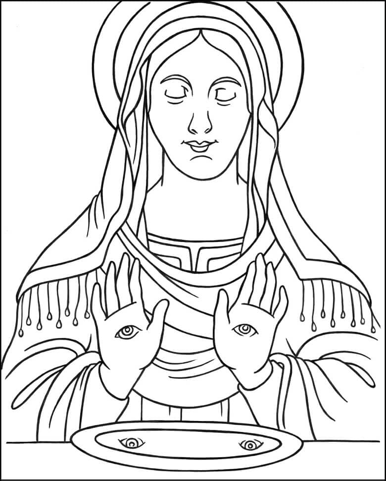 Målarbild Sankta Lucia 2