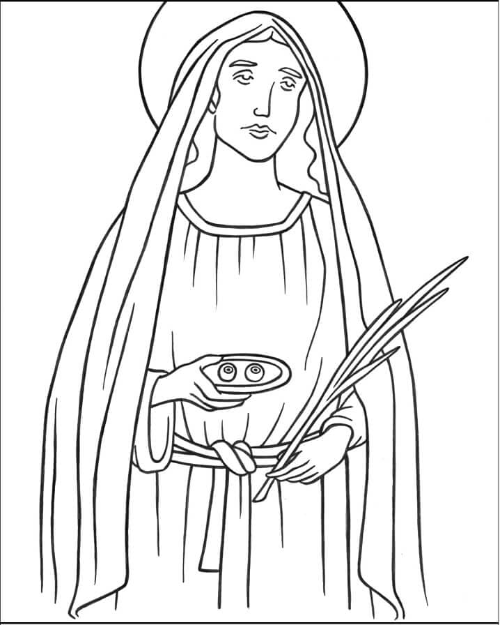 Målarbild Sankta Lucia 4