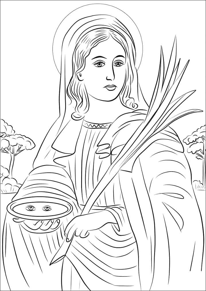 Målarbild Sankta Lucia 6