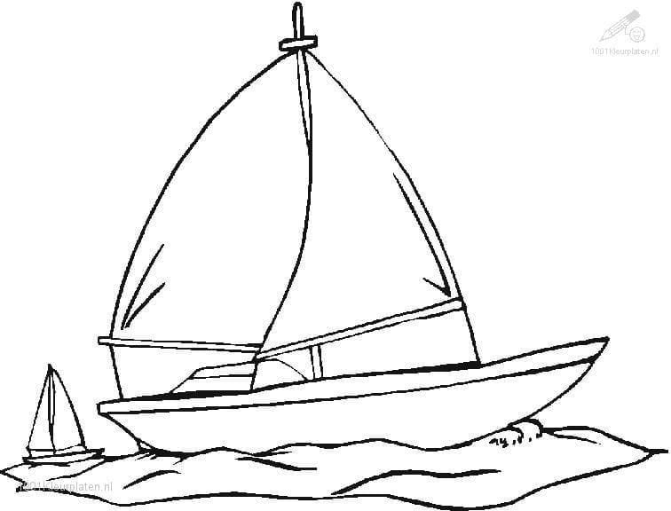 Målarbild Segelbåt