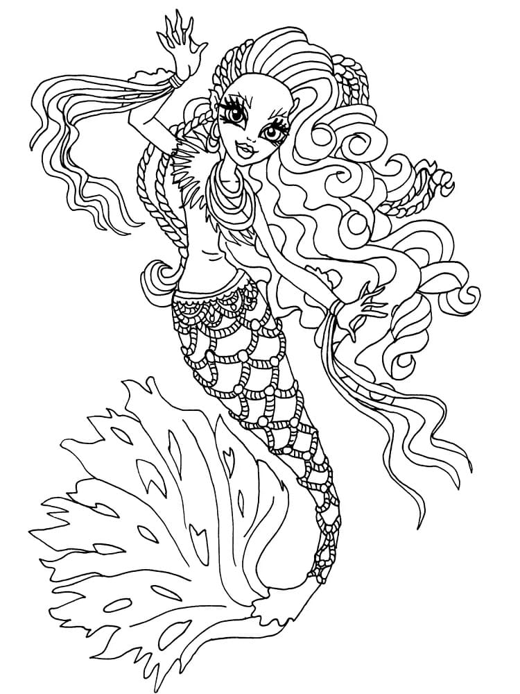 Målarbild Sirena Von Boo Monster High