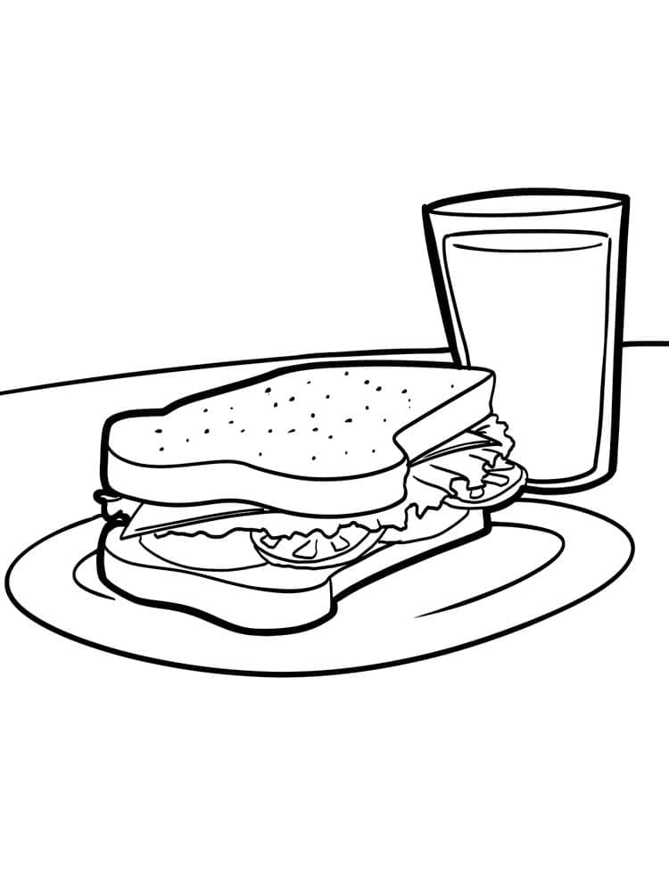 Målarbild Smörgås och Mjölk