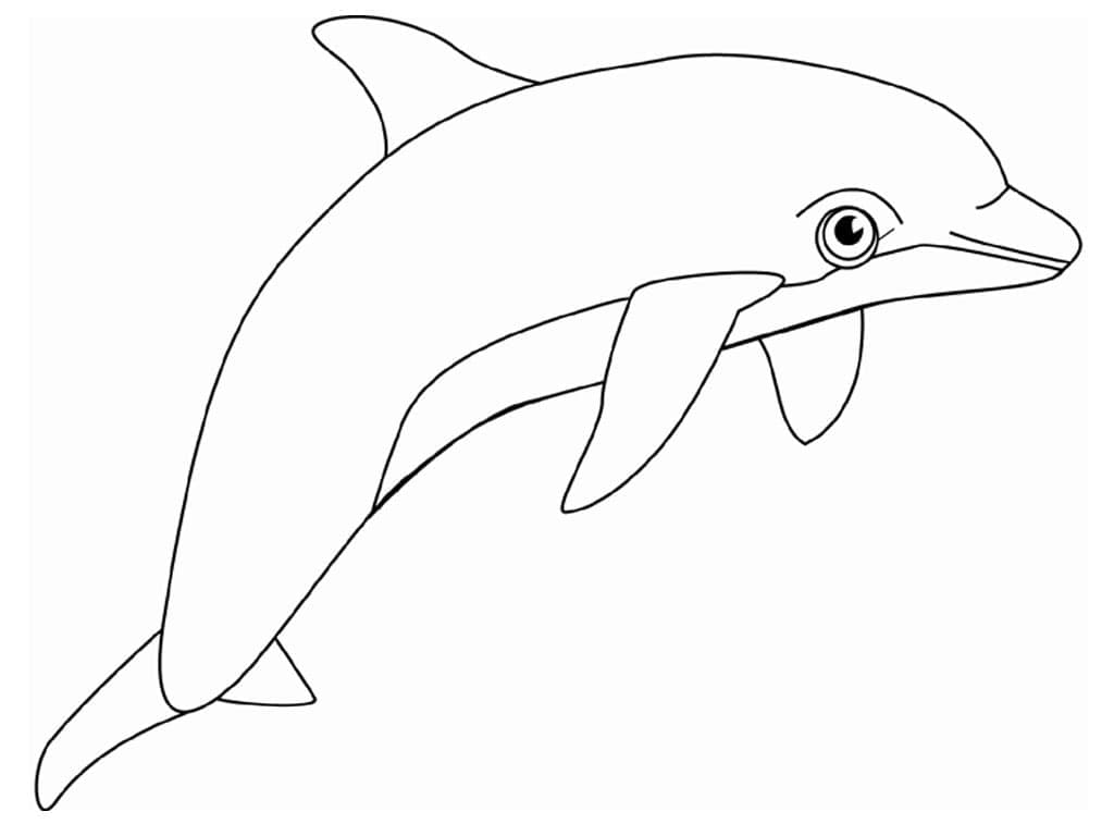 Målarbild Söt Delfin