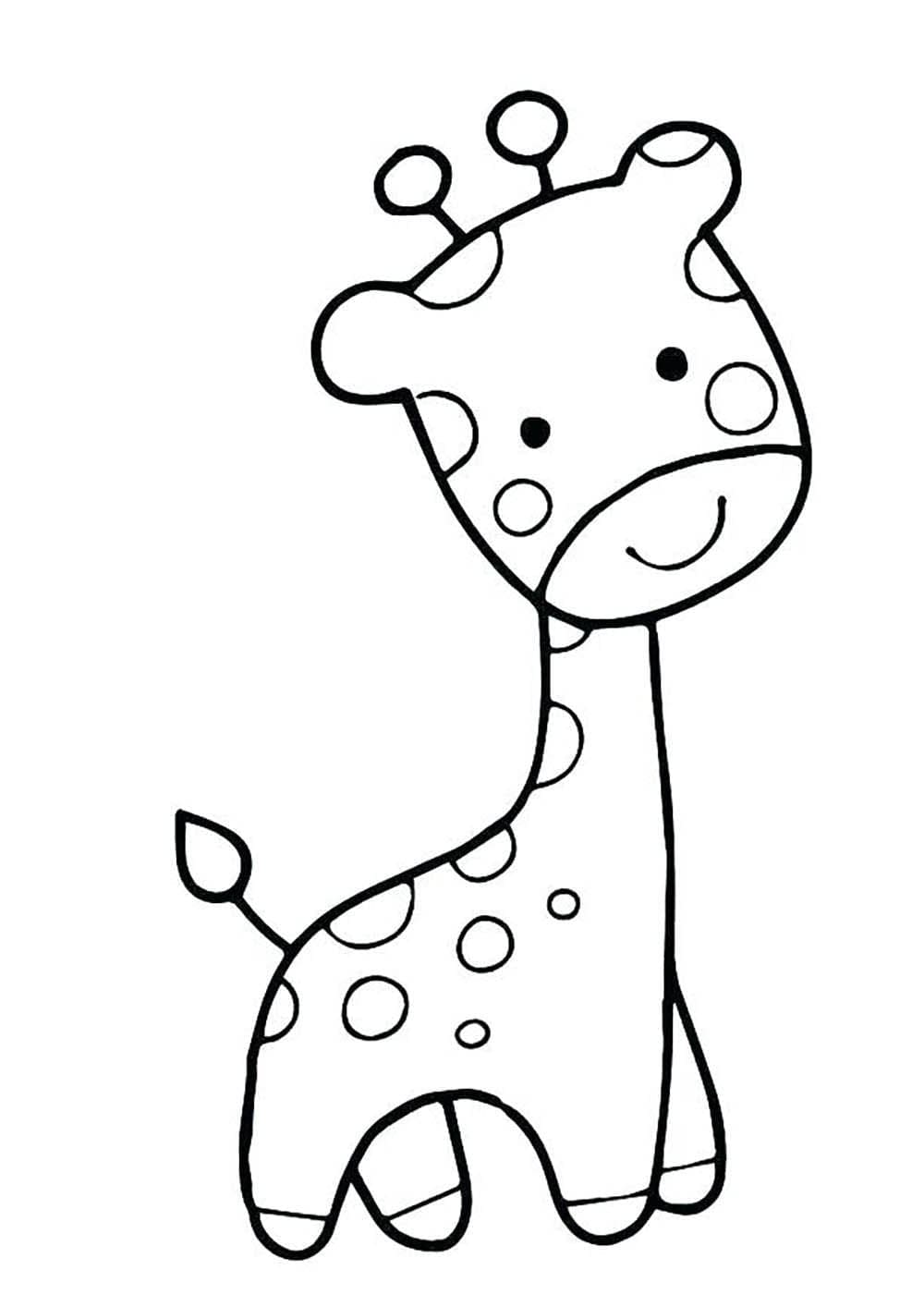 Målarbild Söt Giraff