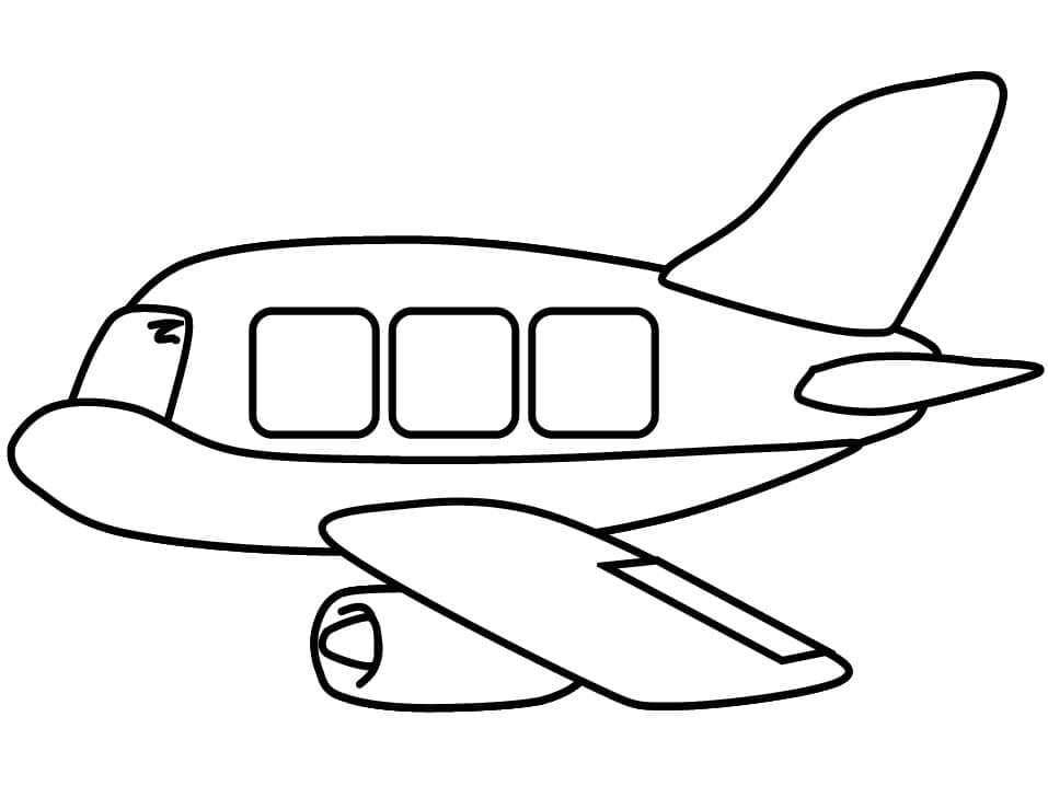 Målarbild Stort Flygplan