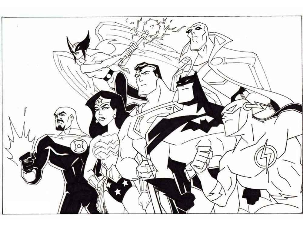 Målarbild Superhjältar från Justice League