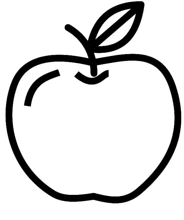 Målarbild Äpple Gratis för Barn