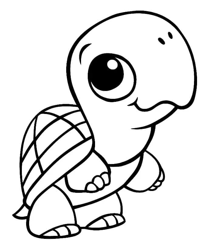 Målarbild Baby Sköldpadda