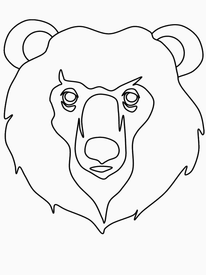 Målarbild Björnansikte