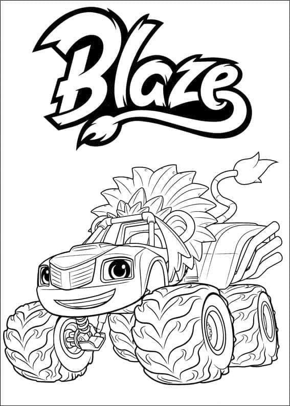 Målarbild Blaze och Monstermaskinerna