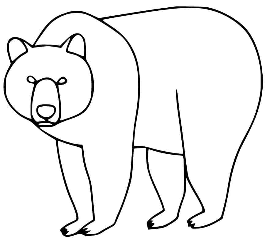 Målarbild En Brunbjörn