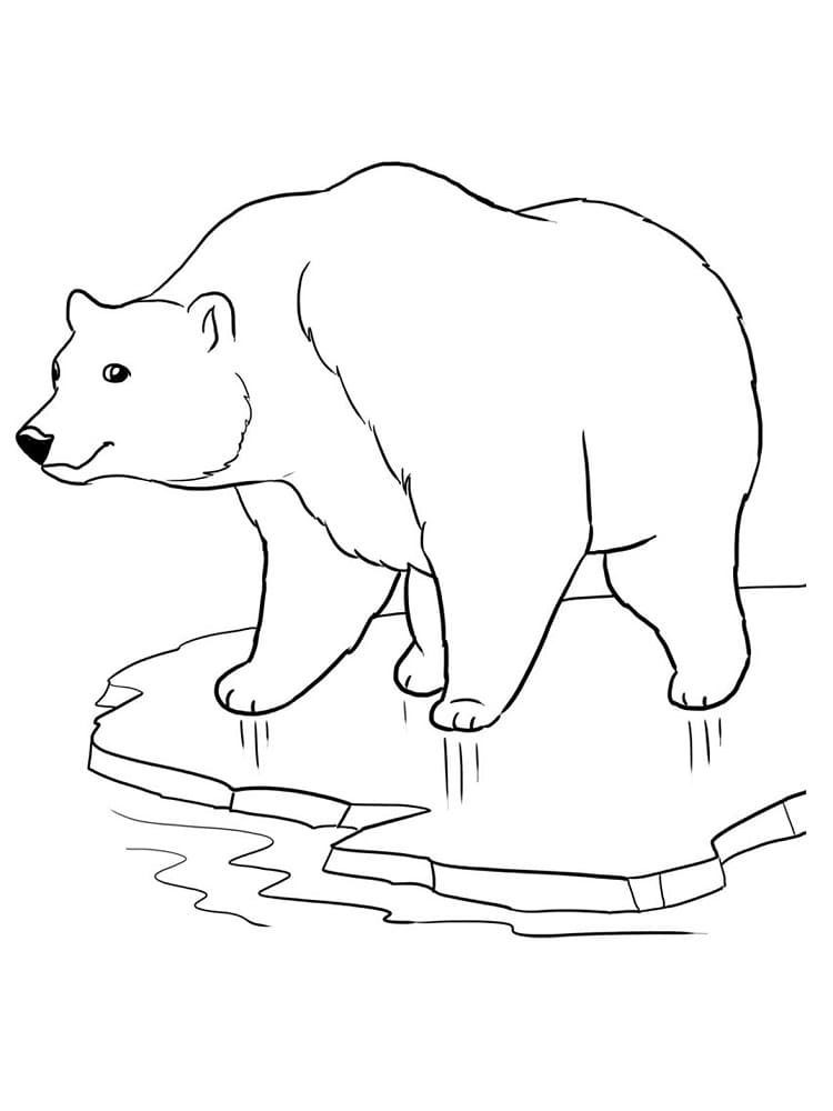 Målarbild En Isbjörn