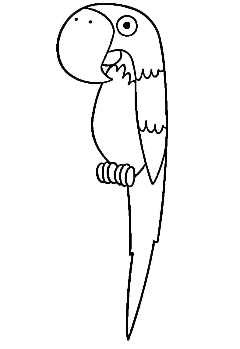 Målarbild En Papegoja