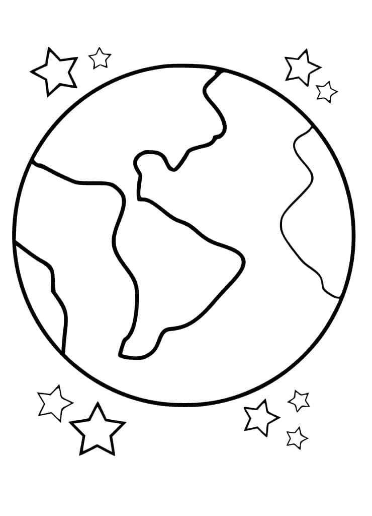 Målarbild Enkel Planet Jorden