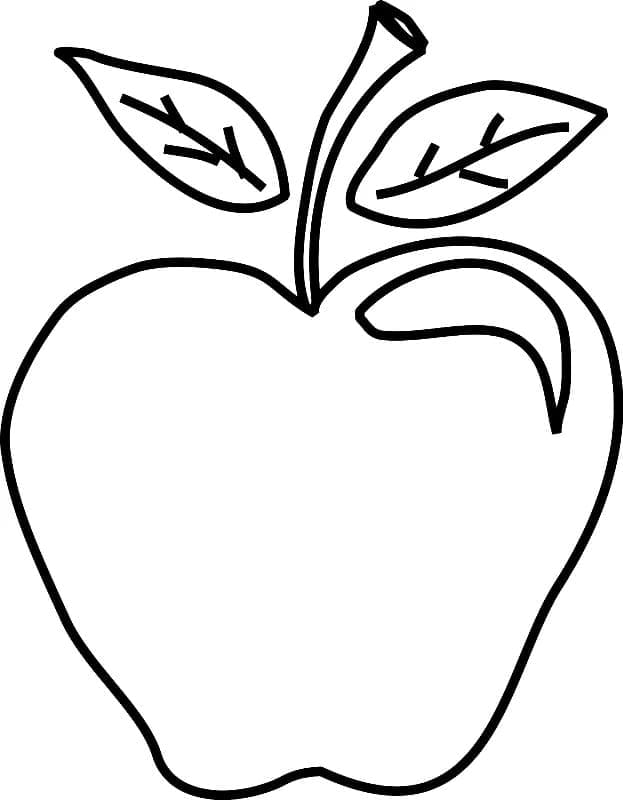 Målarbild Ett Äpple