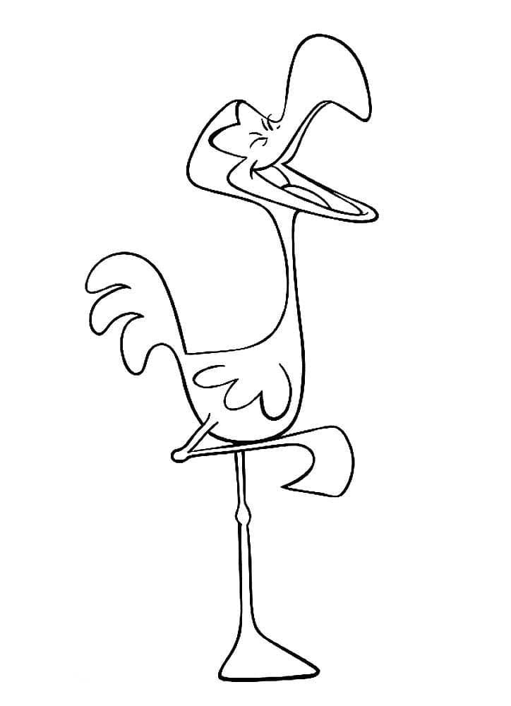 Målarbild Flamingo Skrattar
