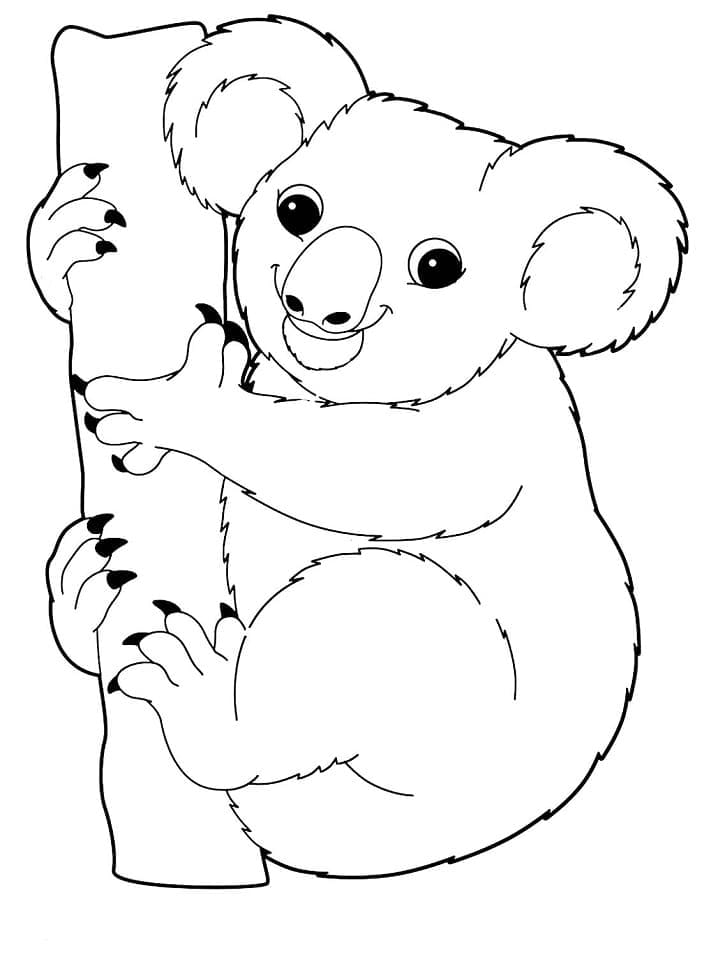 Målarbild Glad Koala