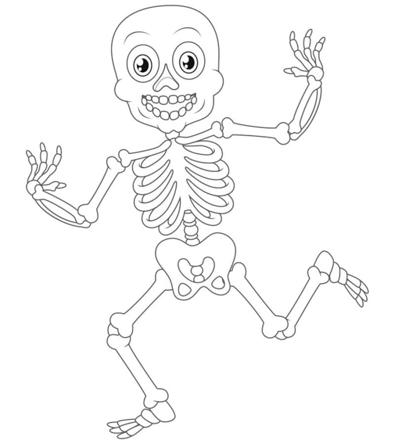 Målarbild Glad Skelett