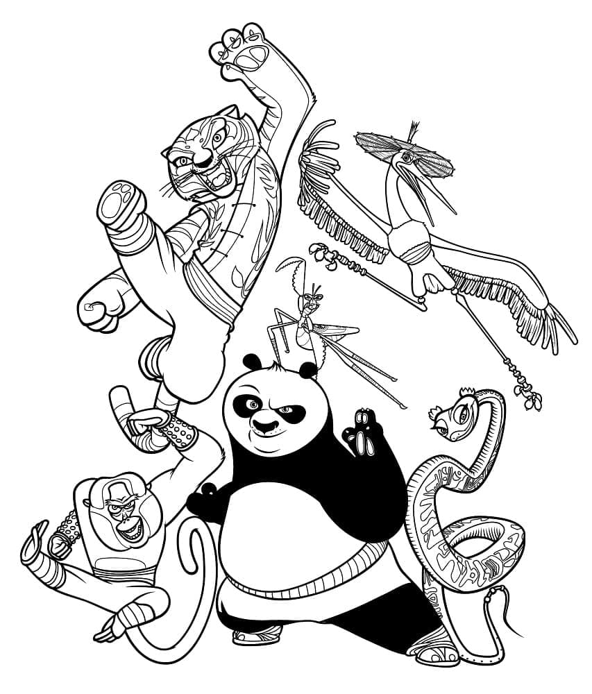 Målarbild Kung Fu Panda 3