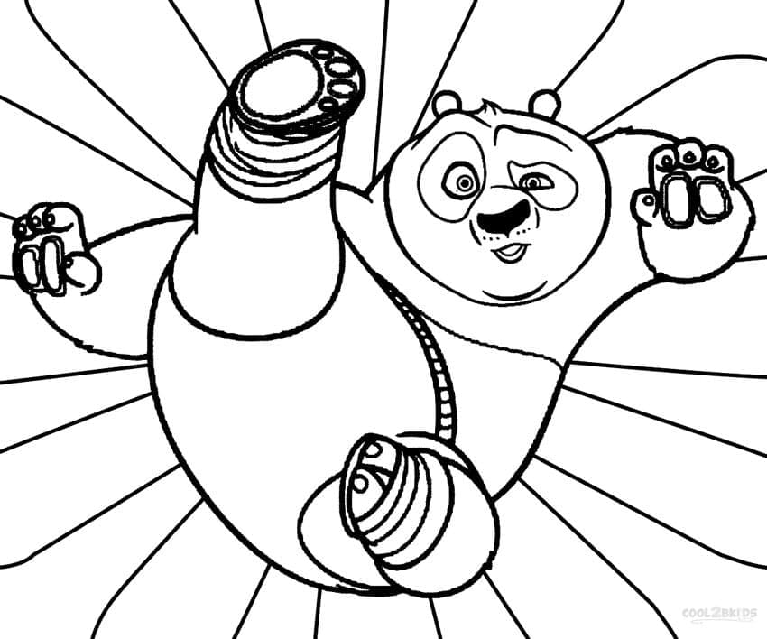 Målarbild Kung Fu Panda Po
