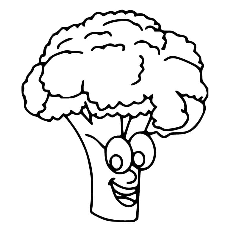 Målarbild Leende Broccoli