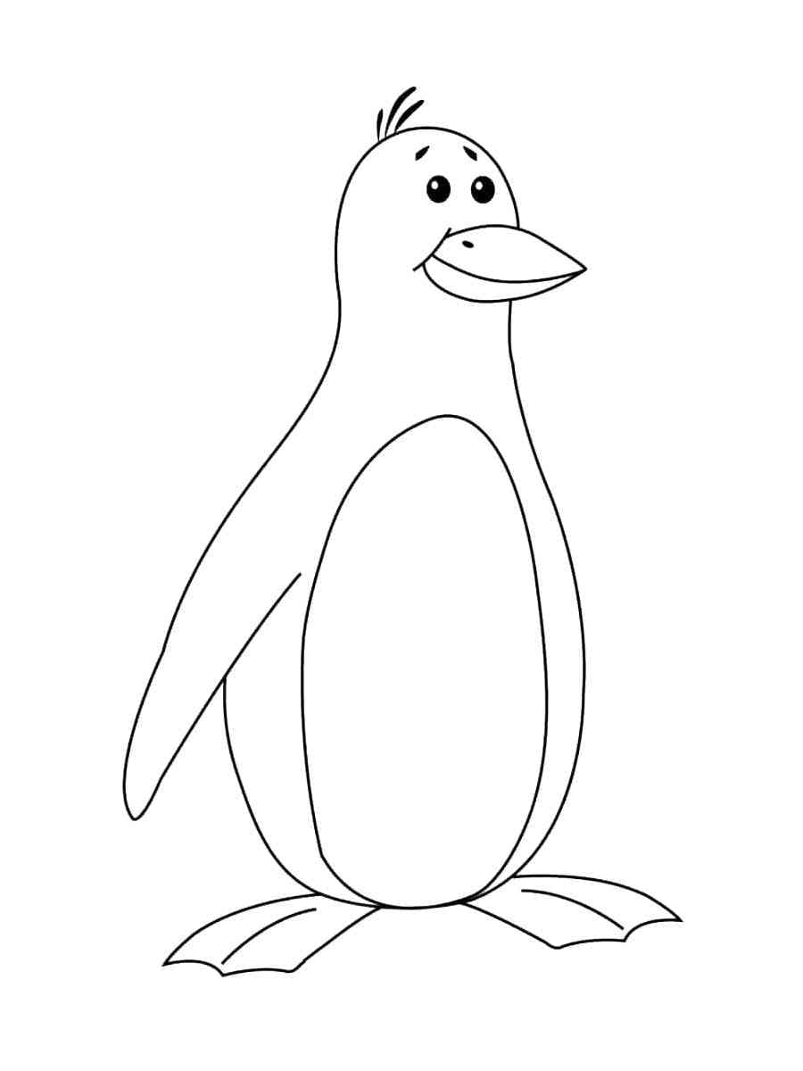 Målarbild Leende Pingvin