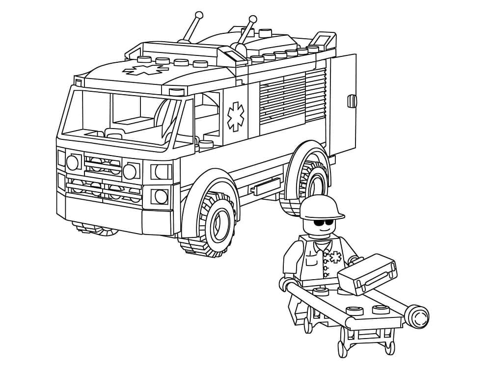 Målarbild Lego City Ambulans