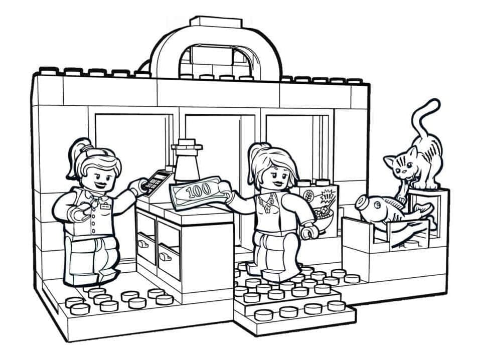 Målarbild Lego City Gratis för Barn