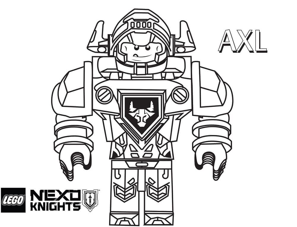Målarbild Lego Nexo Knights Axl