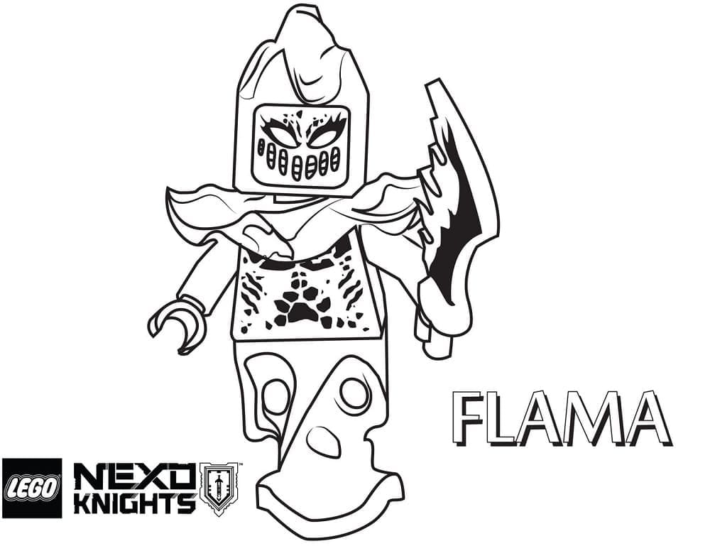 Målarbild Lego Nexo Knights Flama