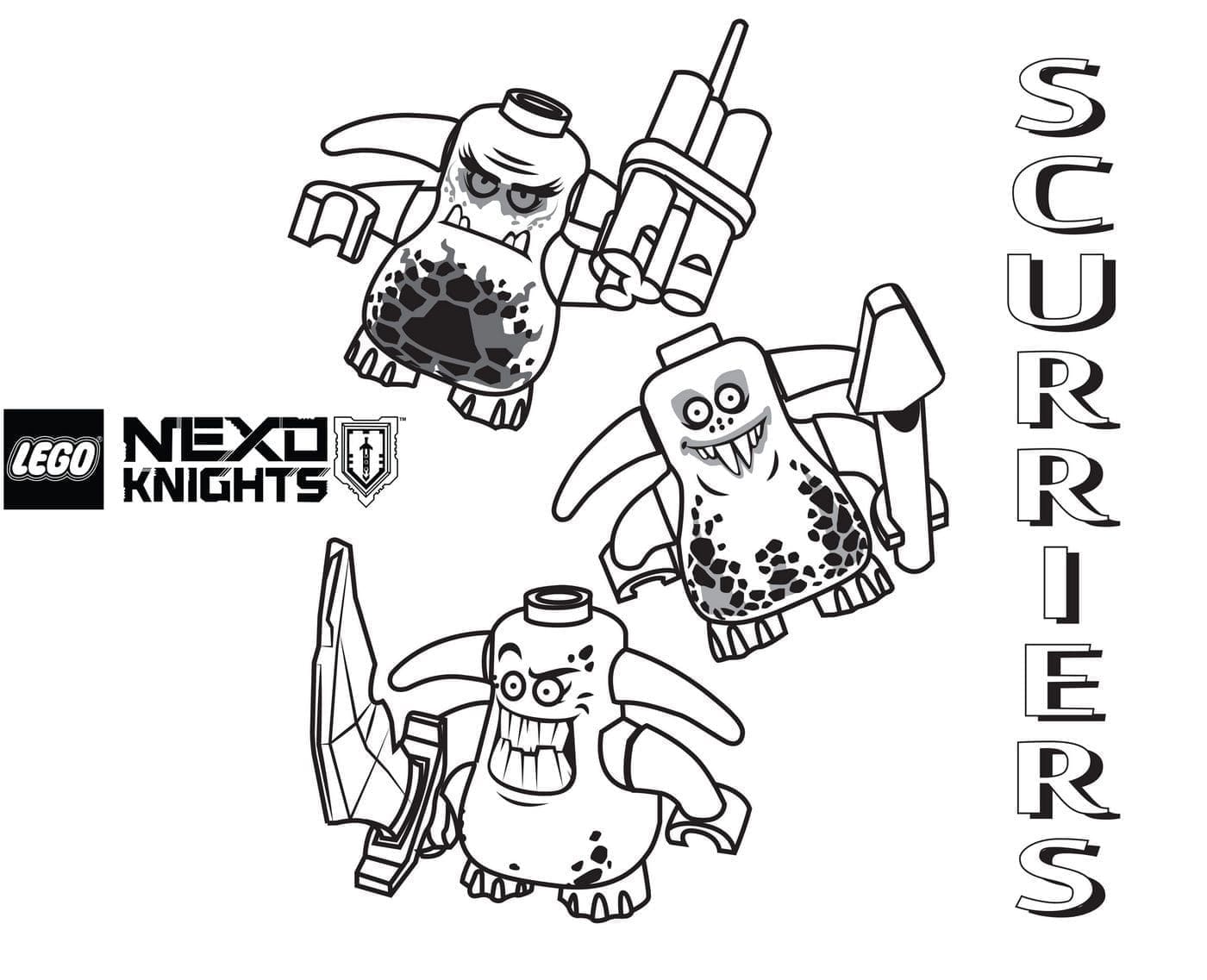 Målarbild Lego Nexo Knights Scurriers